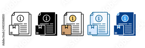 Product Description Icon Set Multiple Style Collection