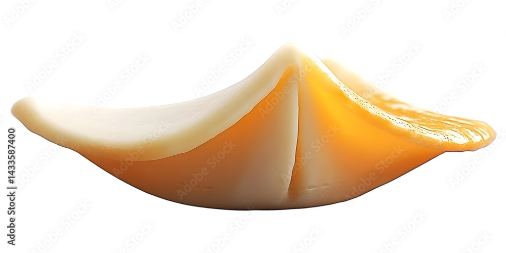 Studio Shot of Isolated Fortune Cookie with a Message and Black Backdrop
