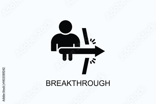Breakthrough Icon Or Logo Isolated Illustration
