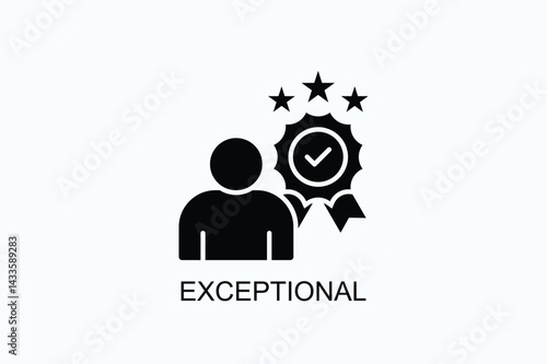Exceptional Icon Or Logo Isolated Illustration