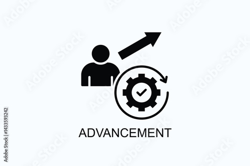 Advancement Icon Or Logo Isolated Illustration