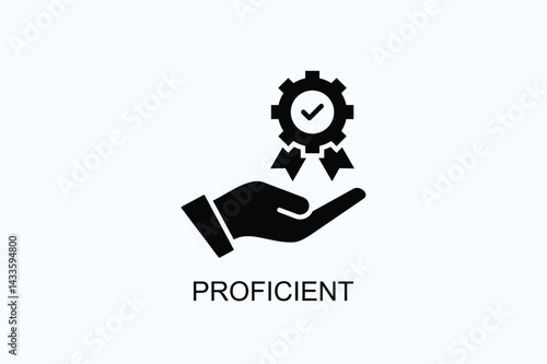 Proficient Icon Or Logo Isolated Illustration
