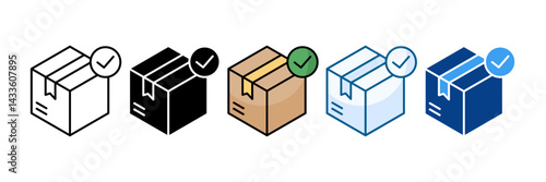 Product Checkmark Icon Set Multiple Style Collection