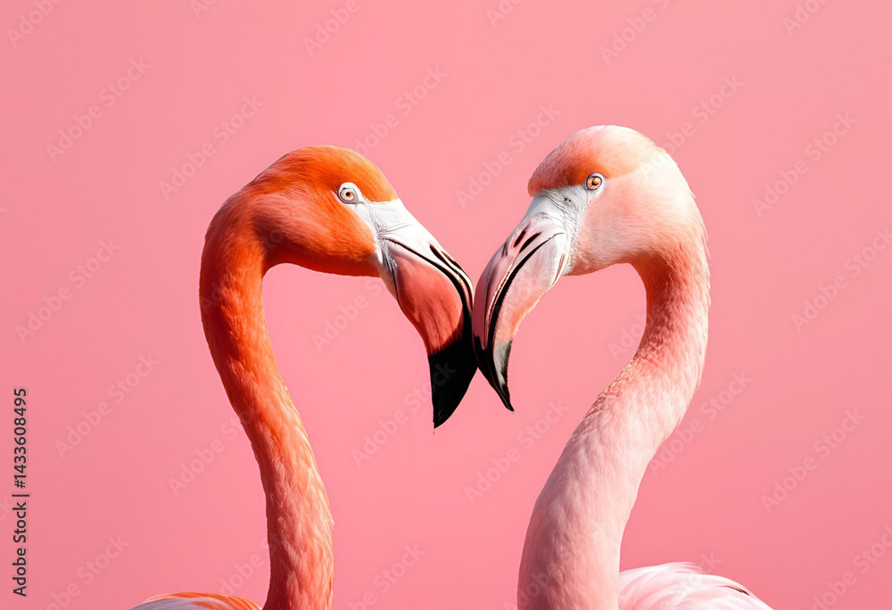 Obraz premium pink flamingo in the zoo