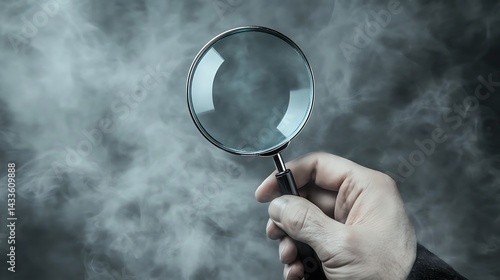 man holding magnifying glass