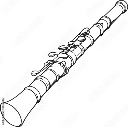 flute isolated on white