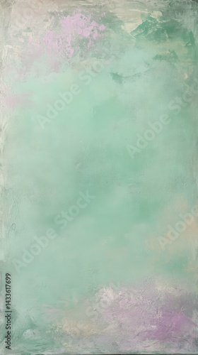 Elegant background in mint and lilac, oil painting technique