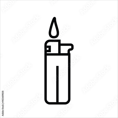 lighter vector icon line template