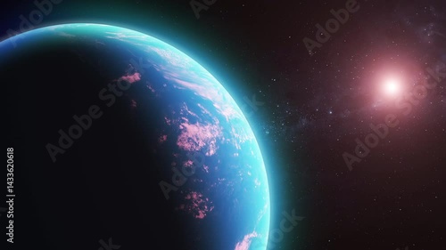 Exoplanet Approach 
K2-18b, also known as EPIC 201912552 b, is an exoplanet orbiting the red dwarf K2-18, located 124 light-years away from Earth.
