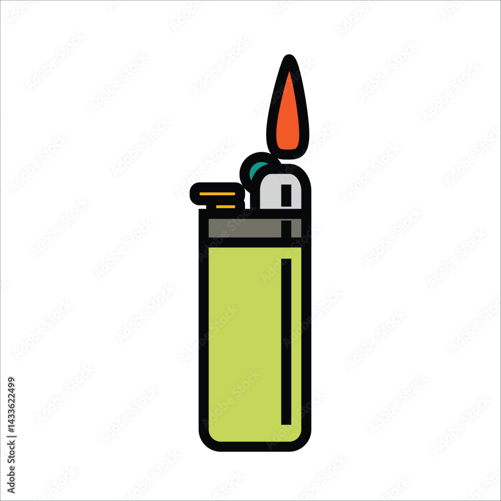 lighter vector icon line template lighter vector icon line template