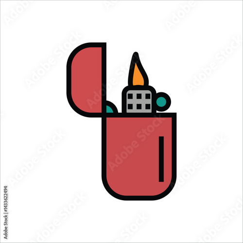 lighter vector icon line template