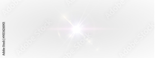 Rainbow Light Effects – Sparkling Starbursts and Abstract Sun Flares PNG