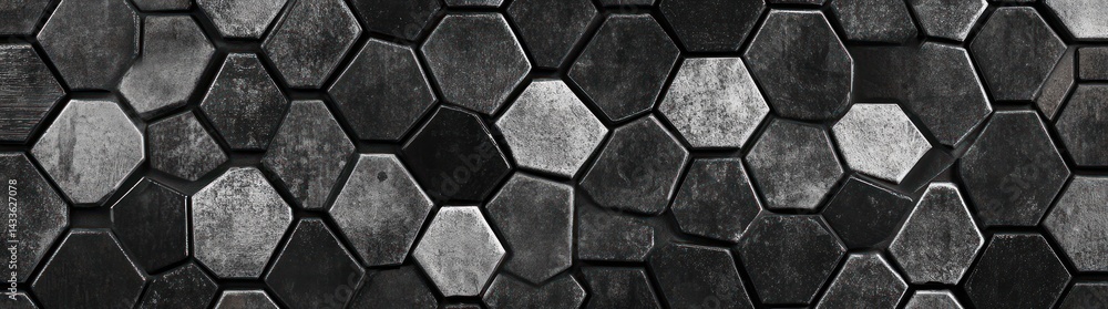 Hexagonal stone texture background, architectural design, material Hexagonal stone texture background, architectural design, material