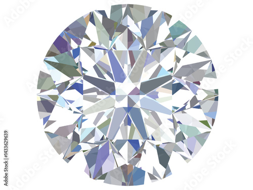 White diamond transparent art vector