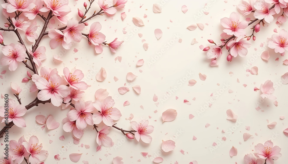 Fototapeta premium Delicate Pink Cherry Blossoms Spring Flowers