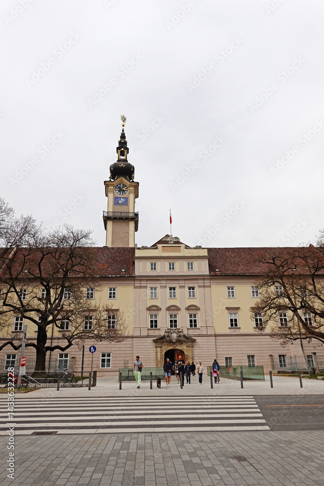 Old town streets in Linz, Austria