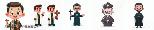 vector of a priest.