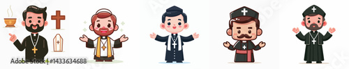 vector of a priest.