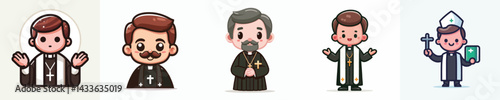 vector of a priest.