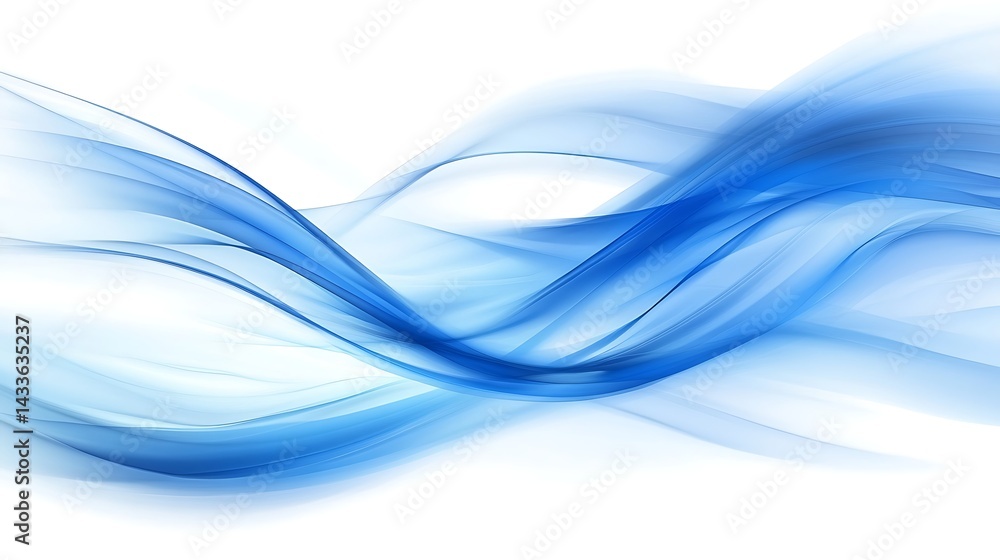 Fototapeta premium Abstract Blue Wave Design.