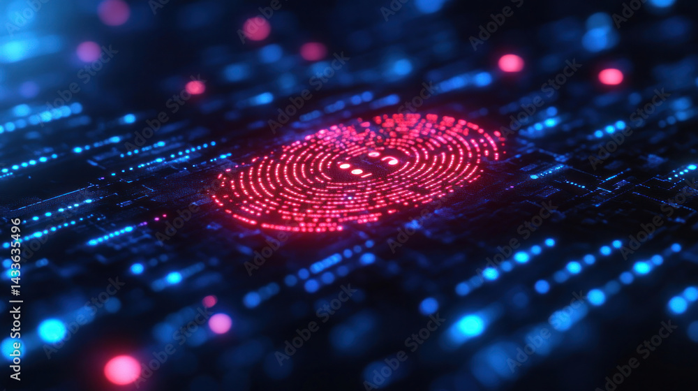 Secure interface for biometric login with banking lock icons Secure interface for biometric login with banking lock icons