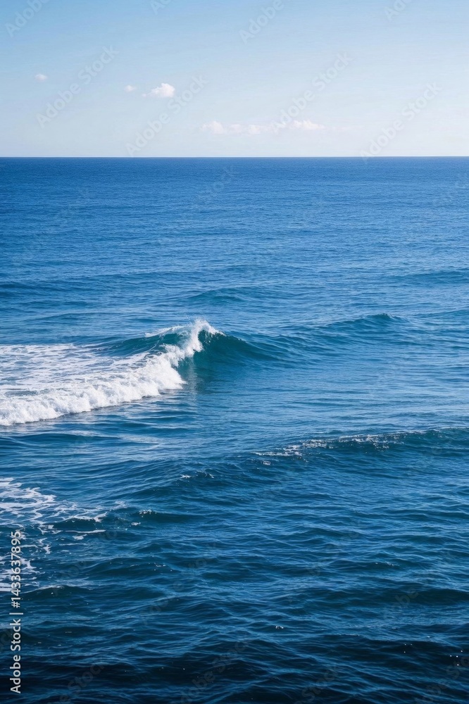 Fototapeta premium surfers are riding the waves in the open ocean on a sunny day