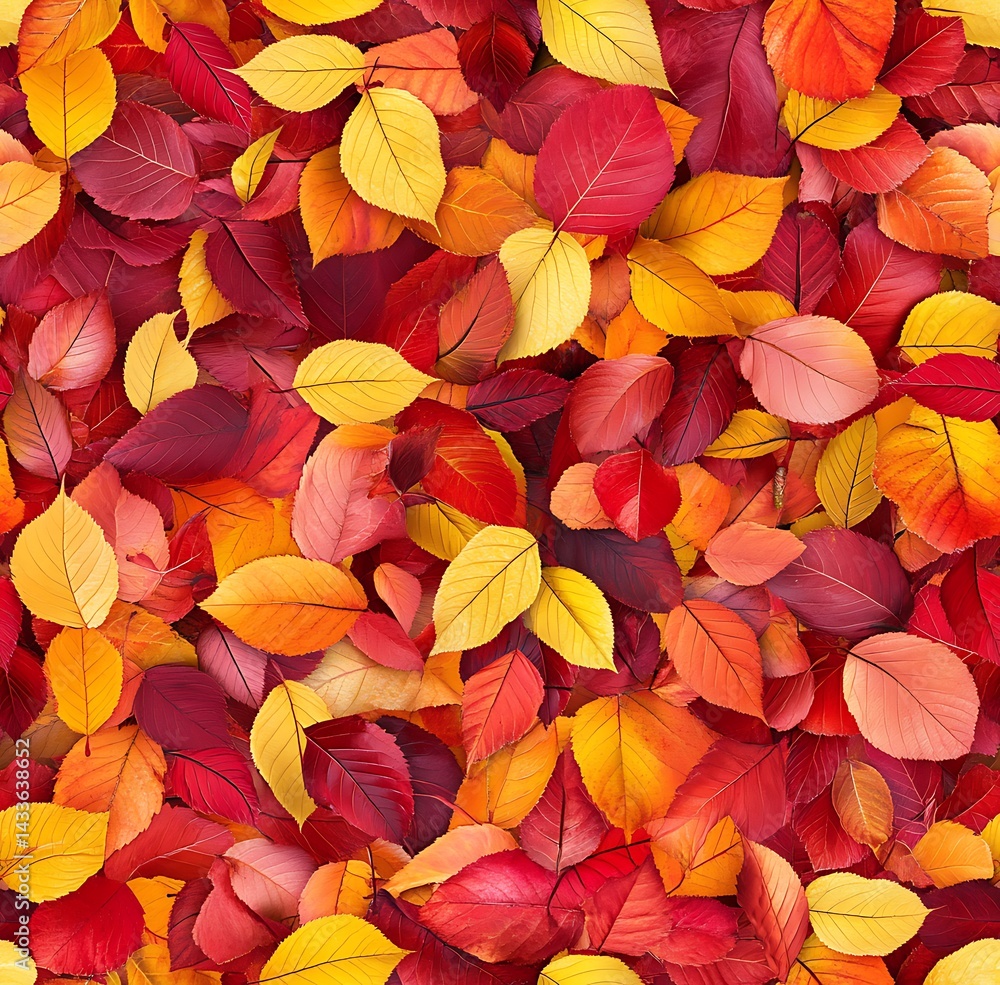 Autumn leaves seamless pattern in earthy tones Autumn leaves seamless pattern in earthy tones