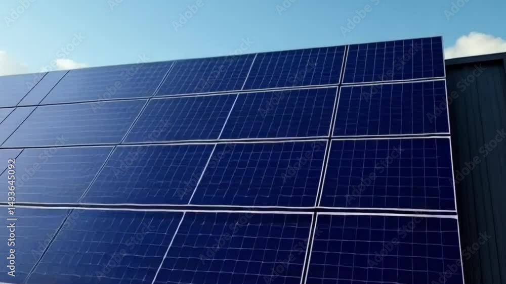 Modern house with solar panels on the roof surrounded by a green garden, sustainable energy Modern house with solar panels on the roof surrounded by a green garden, sustainable energy
