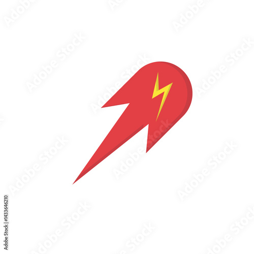 Red comet and electric icon vector illustration. Fast and speed vector illustration. Free Download Red comet and electric icon vector illustration. Fast and speed vector illustration. - GFXLoad