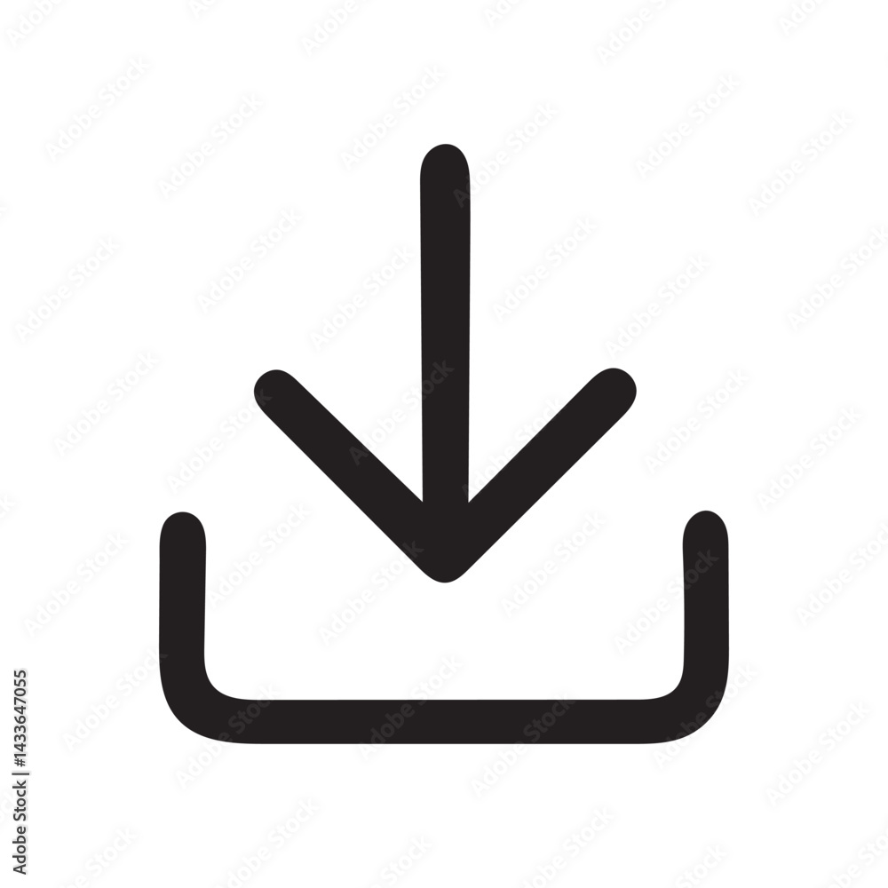 Download line icon. Download button, File download icon. Vector illustration Download line icon. Download button, File download icon. Vector illustration