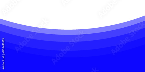 Blue footer separator, modern divider shape vector illustration