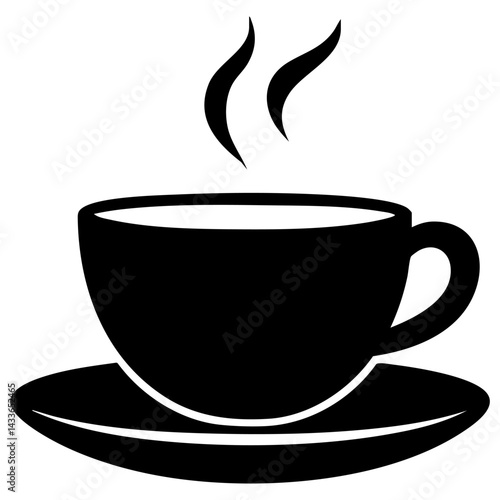 Steaming cup on a saucer representing warmth and comfort in a cozy environment