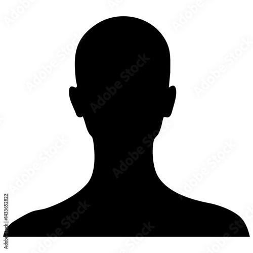 Silhouette of a person in vector form representing individual identity and anonymity