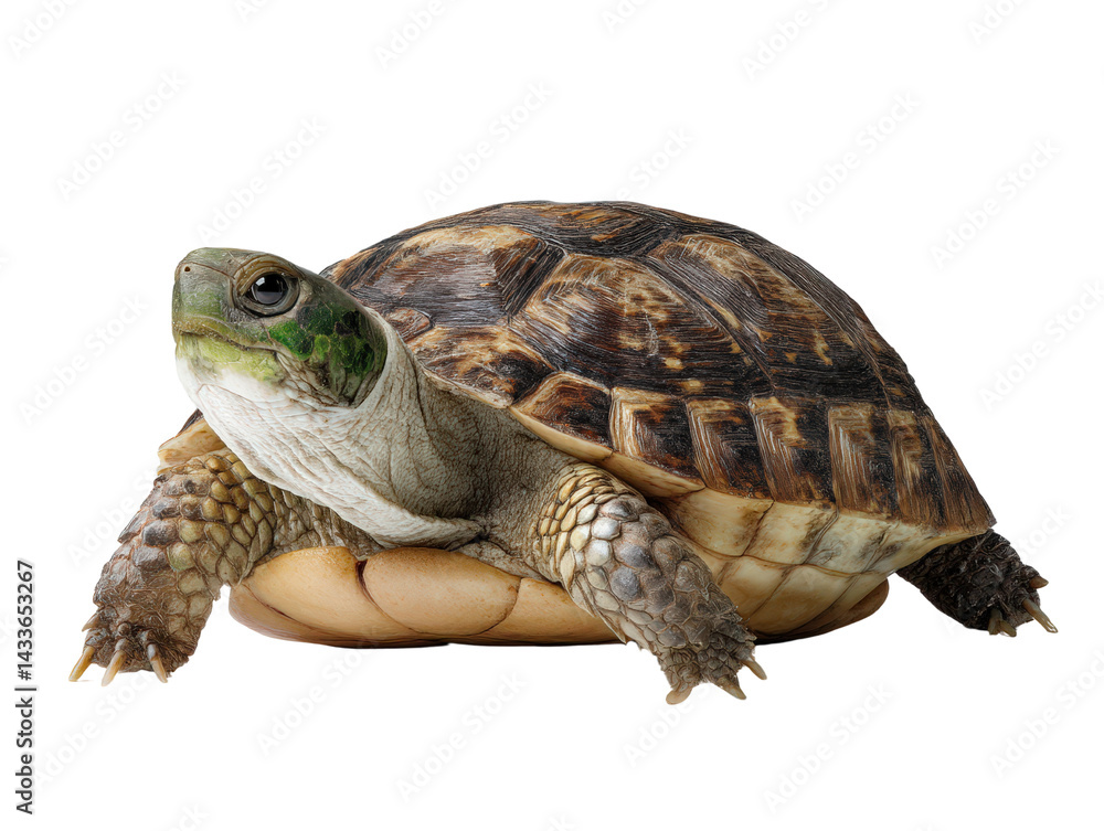 Naklejka premium Endangered Turtle Poster Design Template for Conservation Awareness