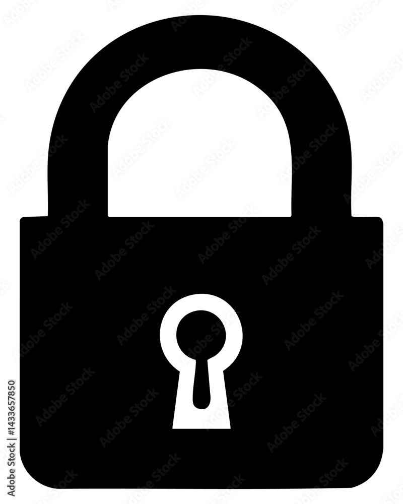 Secure vector lock design representing safety and protection concepts Secure vector lock design representing safety and protection concepts