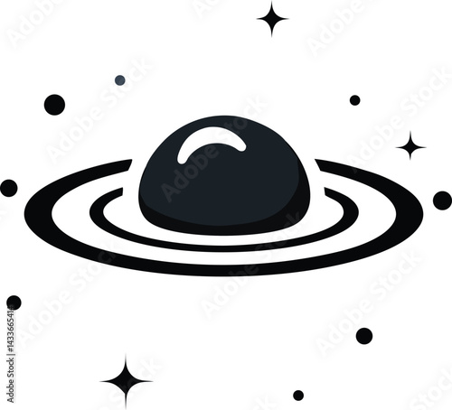 Black Hole Glyph Icon