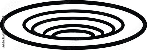 Black Hole Glyph Icon
