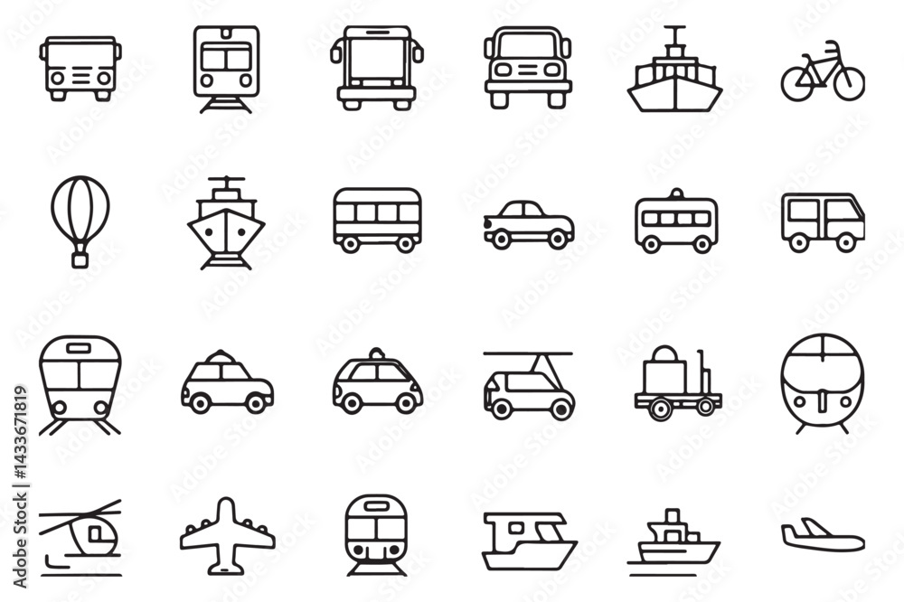Transportation Line Icons. Editable Stroke. Pixel Perfect. For Mobile and Web. Contains such icons as Truck, Car, Vehicle, Shipping, Sailboat Transportation Line Icons. Editable Stroke. Pixel Perfect. For Mobile and Web. Contains such icons as Truck, Car, Vehicle, Shipping, Sailboat