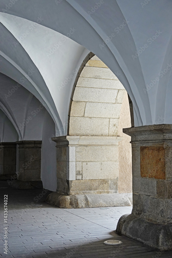 Renaissance Arkadenhof in Minoritenkirche, Linz, Austria
