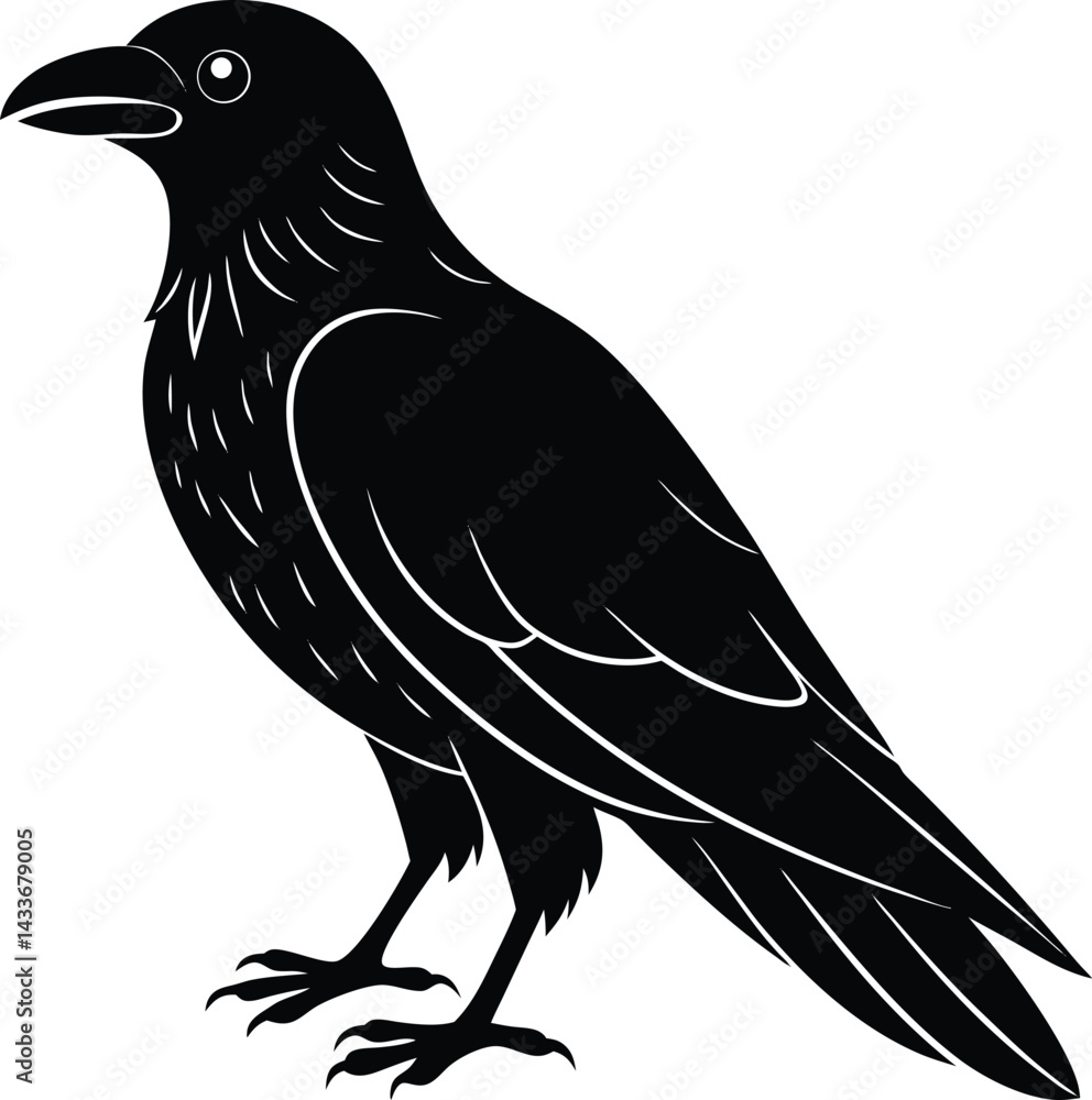 Fototapeta premium crow on a branch