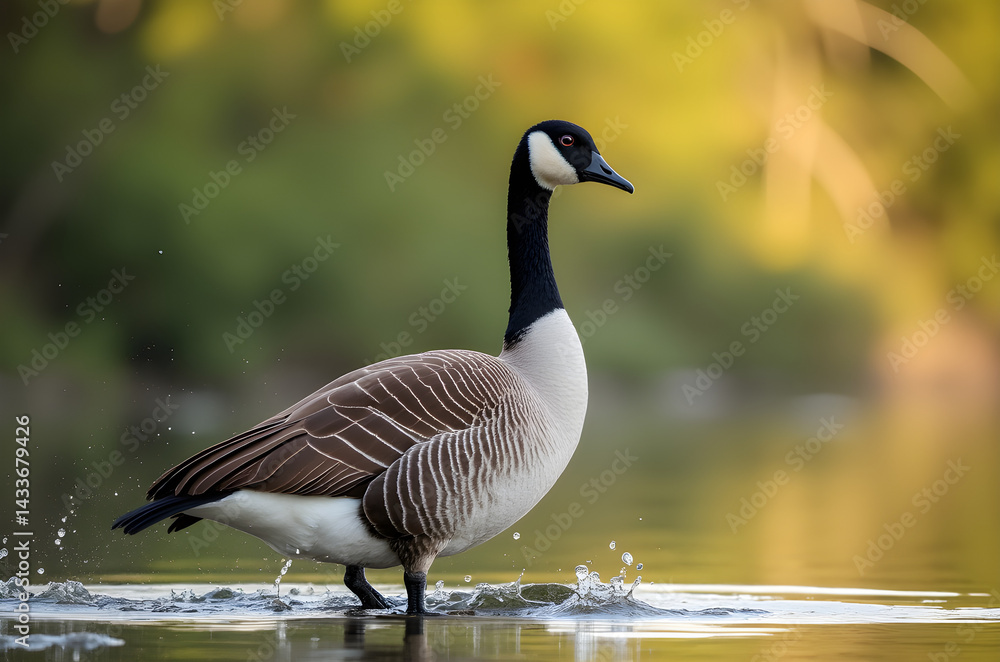 Fototapeta premium geese wildlife landscape high resolution photo scenery