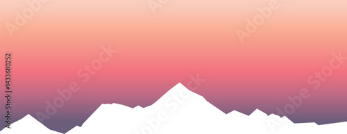 Vector gradient landscape with mountains