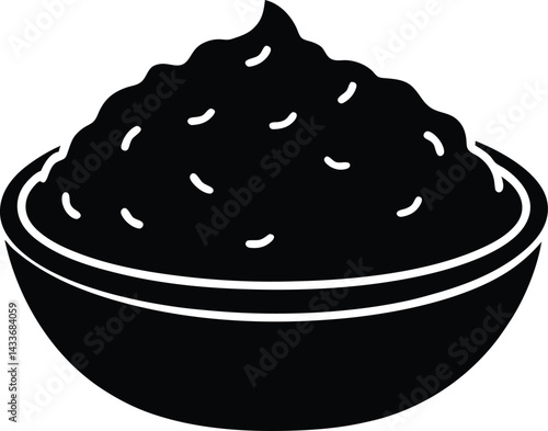 black caviar in a white bowl