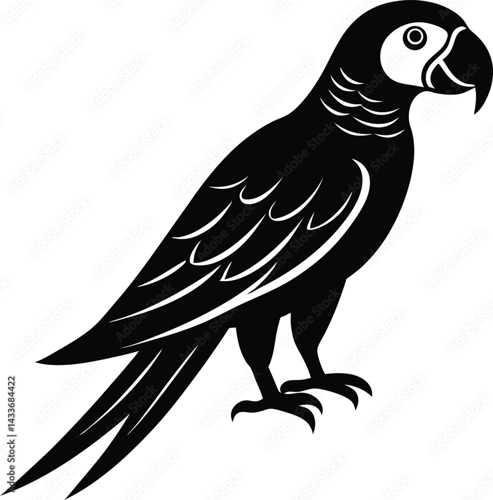 Fototapeta premium vector illustration of a bird on a branch