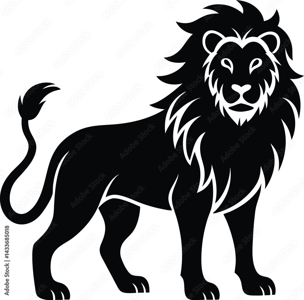 Obraz premium lion cartoon isolated on white