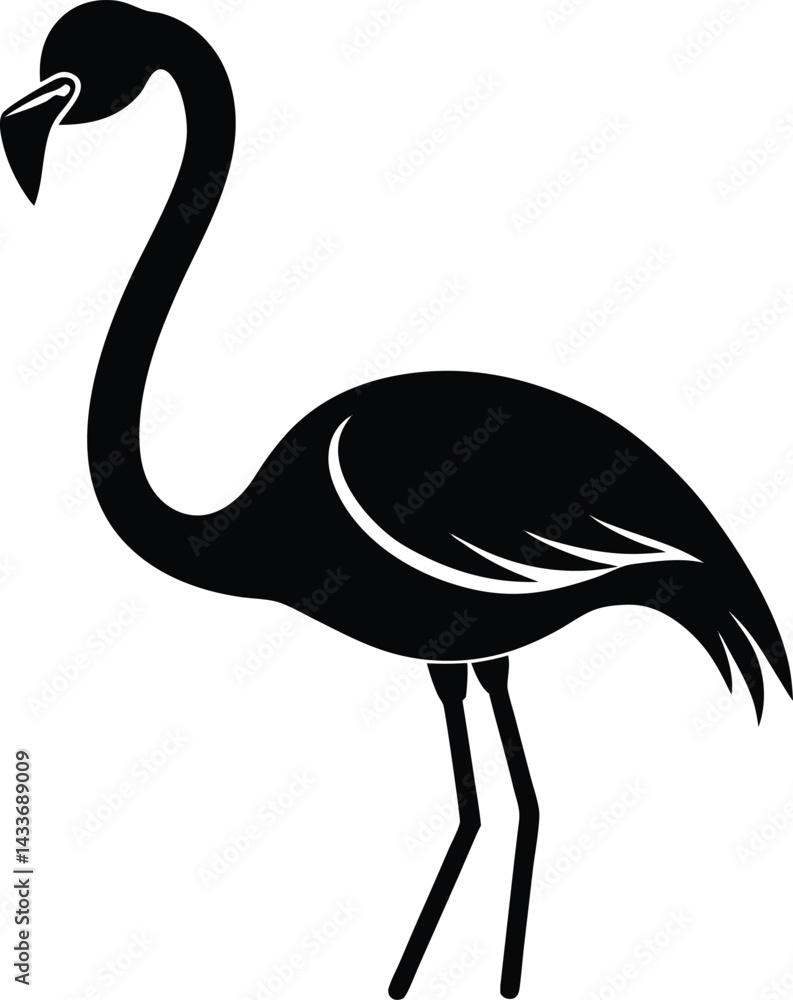 Obraz premium vector illustration of a flamingo