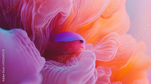 Colorful Fish Swimming Among Vibrant Coral Reef in Ocean Depths