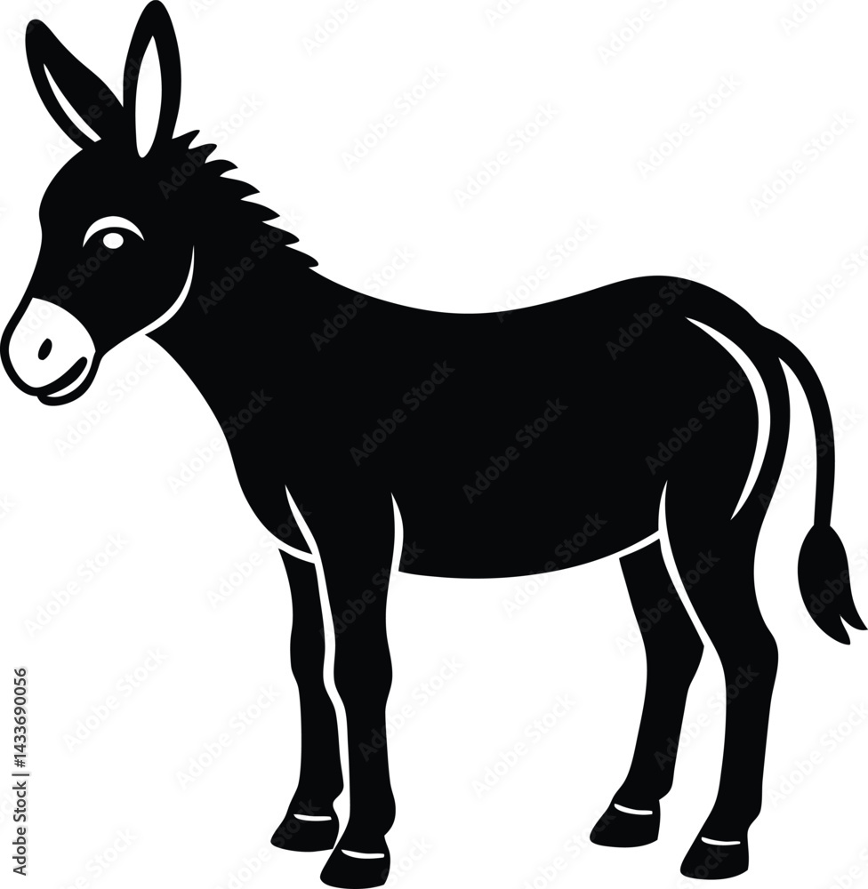 Fototapeta premium donkey isolated on white
