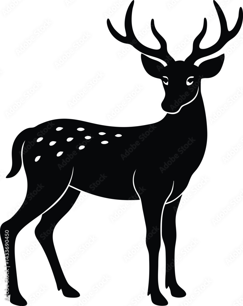 Fototapeta premium deer silhouette vector illustration