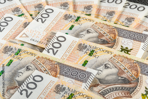 Obraz na płótnie Polish banknotes w salonie